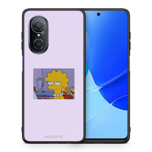 Θήκη Huawei Nova 9 SE So Happy από τη Smartfits με σχέδιο στο πίσω μέρος και μαύρο περίβλημα | Huawei Nova 9 SE So Happy case with colorful back and black bezels