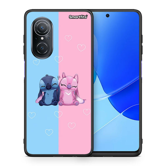 Θήκη Huawei Nova 9 SE Stitch And Angel από τη Smartfits με σχέδιο στο πίσω μέρος και μαύρο περίβλημα | Huawei Nova 9 SE Stitch And Angel case with colorful back and black bezels