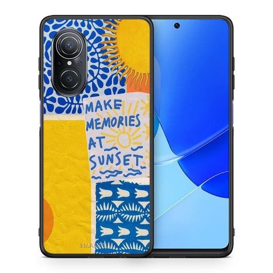 Θήκη Huawei Nova 9 SE Sunset Memories από τη Smartfits με σχέδιο στο πίσω μέρος και μαύρο περίβλημα | Huawei Nova 9 SE Sunset Memories case with colorful back and black bezels