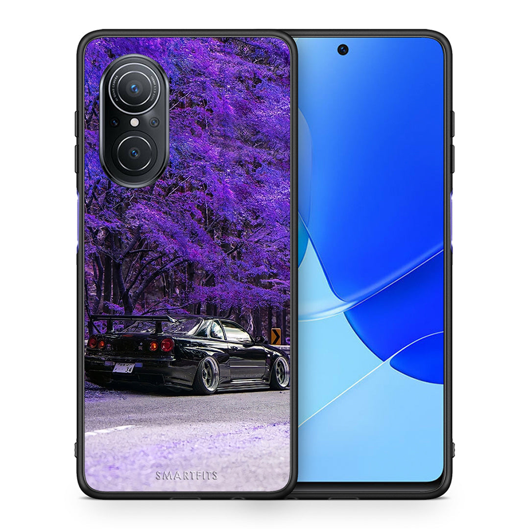 Θήκη Αγίου Βαλεντίνου Huawei Nova 9 SE Super Car από τη Smartfits με σχέδιο στο πίσω μέρος και μαύρο περίβλημα | Huawei Nova 9 SE Super Car case with colorful back and black bezels