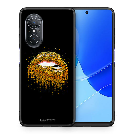 Θήκη Huawei Nova 9 SE Golden Valentine από τη Smartfits με σχέδιο στο πίσω μέρος και μαύρο περίβλημα | Huawei Nova 9 SE Golden Valentine case with colorful back and black bezels