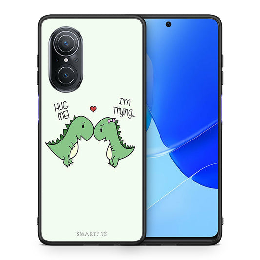 Θήκη Huawei Nova 9 SE Rex Valentine από τη Smartfits με σχέδιο στο πίσω μέρος και μαύρο περίβλημα | Huawei Nova 9 SE Rex Valentine case with colorful back and black bezels
