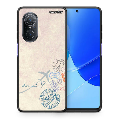 Θήκη Huawei Nova 9 SE Where Next από τη Smartfits με σχέδιο στο πίσω μέρος και μαύρο περίβλημα | Huawei Nova 9 SE Where Next case with colorful back and black bezels