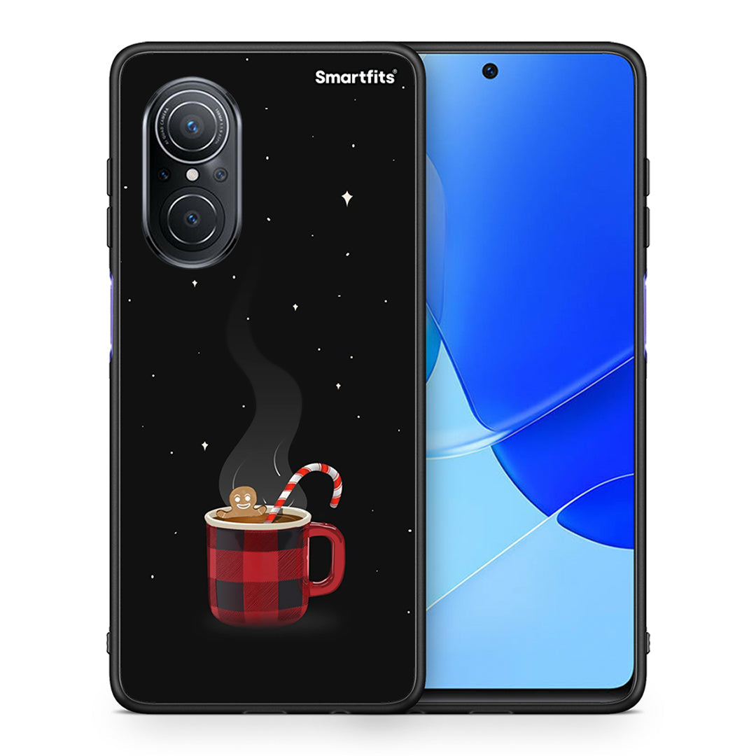 Θήκη Huawei Nova 9 SE Xmas Bathing από τη Smartfits με σχέδιο στο πίσω μέρος και μαύρο περίβλημα | Huawei Nova 9 SE Xmas Bathing case with colorful back and black bezels