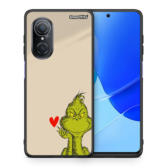 Θήκη Huawei Nova 9 SE Xmas Grinch από τη Smartfits με σχέδιο στο πίσω μέρος και μαύρο περίβλημα | Huawei Nova 9 SE Xmas Grinch case with colorful back and black bezels