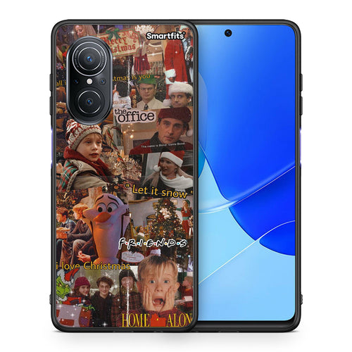 Θήκη Huawei Nova 9 SE Xmas Wishes από τη Smartfits με σχέδιο στο πίσω μέρος και μαύρο περίβλημα | Huawei Nova 9 SE Xmas Wishes case with colorful back and black bezels