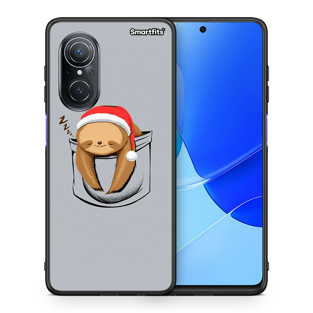 Θήκη Huawei Nova 9 SE Xmas Zzzz από τη Smartfits με σχέδιο στο πίσω μέρος και μαύρο περίβλημα | Huawei Nova 9 SE Xmas Zzzz case with colorful back and black bezels