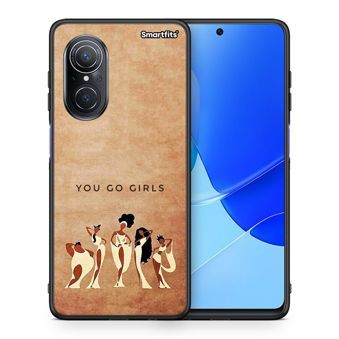 Θήκη Huawei Nova 9 SE You Go Girl από τη Smartfits με σχέδιο στο πίσω μέρος και μαύρο περίβλημα | Huawei Nova 9 SE You Go Girl case with colorful back and black bezels
