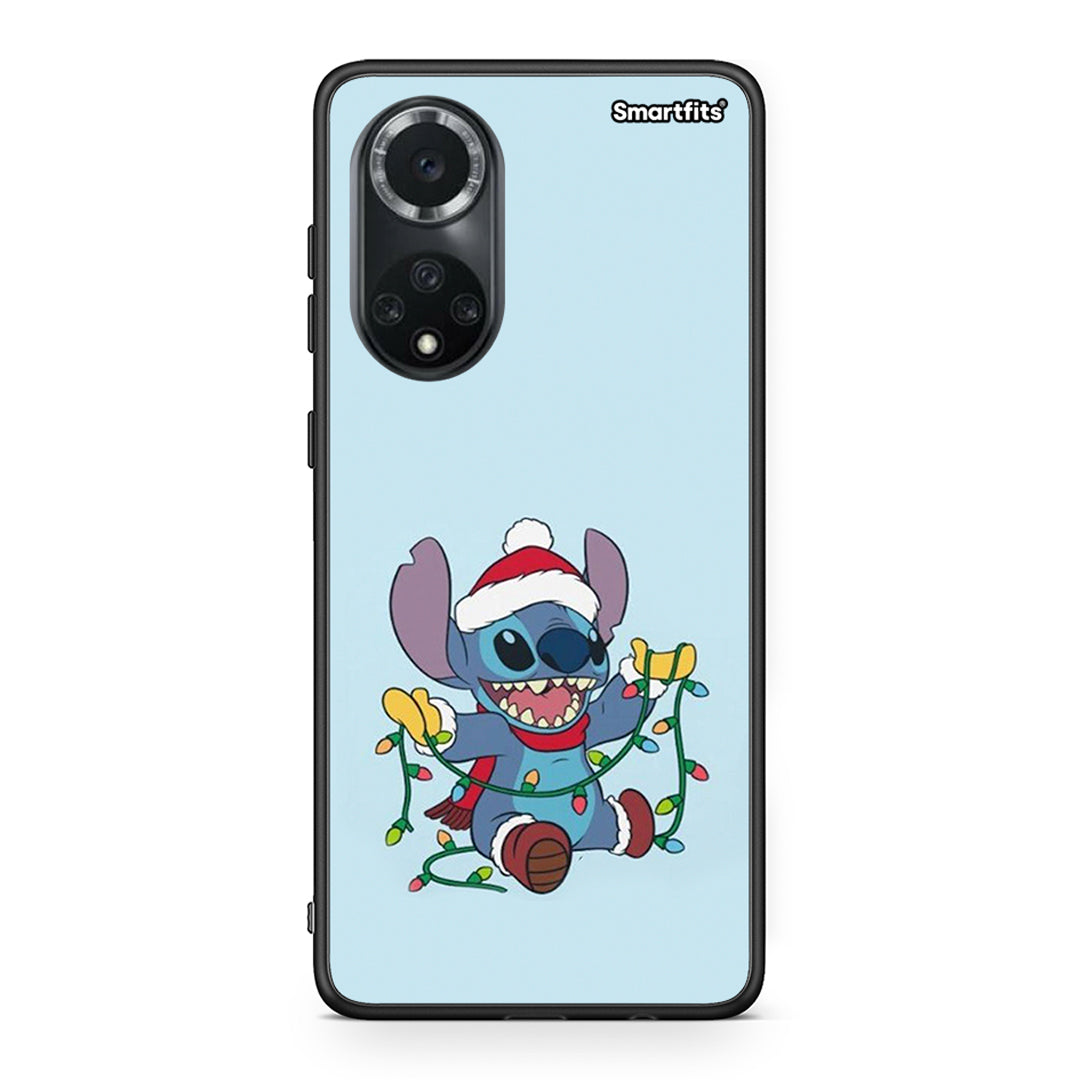 Huawei Nova 9/Honor 50 Santa Stich θήκη από τη Smartfits με σχέδιο στο πίσω μέρος και μαύρο περίβλημα | Smartphone case with colorful back and black bezels by Smartfits