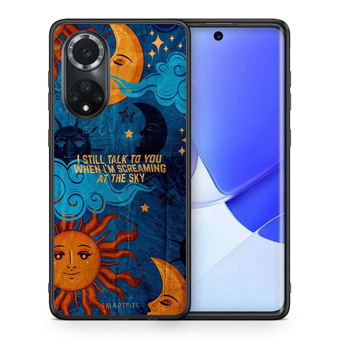 Θήκη Huawei Nova 9/Honor 50 Screaming Sky από τη Smartfits με σχέδιο στο πίσω μέρος και μαύρο περίβλημα | Huawei Nova 9/Honor 50 Screaming Sky case with colorful back and black bezels