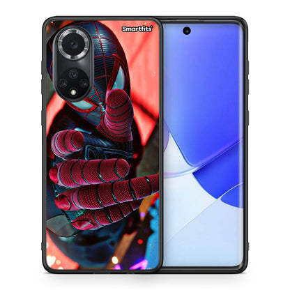 Θήκη Huawei Nova 9 / Honor 50 Spider Hand από τη Smartfits με σχέδιο στο πίσω μέρος και μαύρο περίβλημα | Huawei Nova 9 / Honor 50 Spider Hand case with colorful back and black bezels