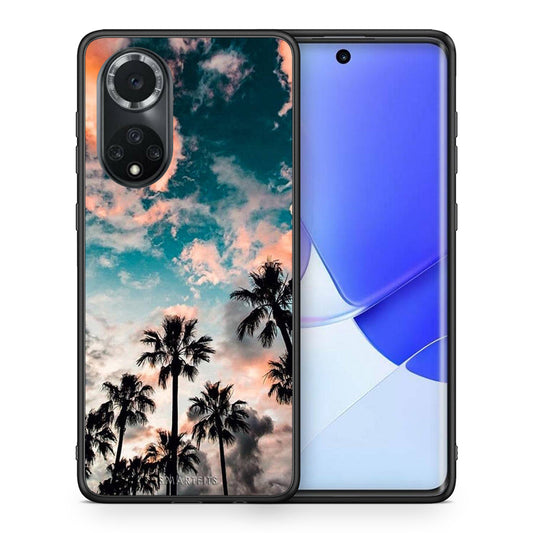 Θήκη Huawei Nova 9/Honor 50 Sky Summer από τη Smartfits με σχέδιο στο πίσω μέρος και μαύρο περίβλημα | Huawei Nova 9/Honor 50 Sky Summer case with colorful back and black bezels