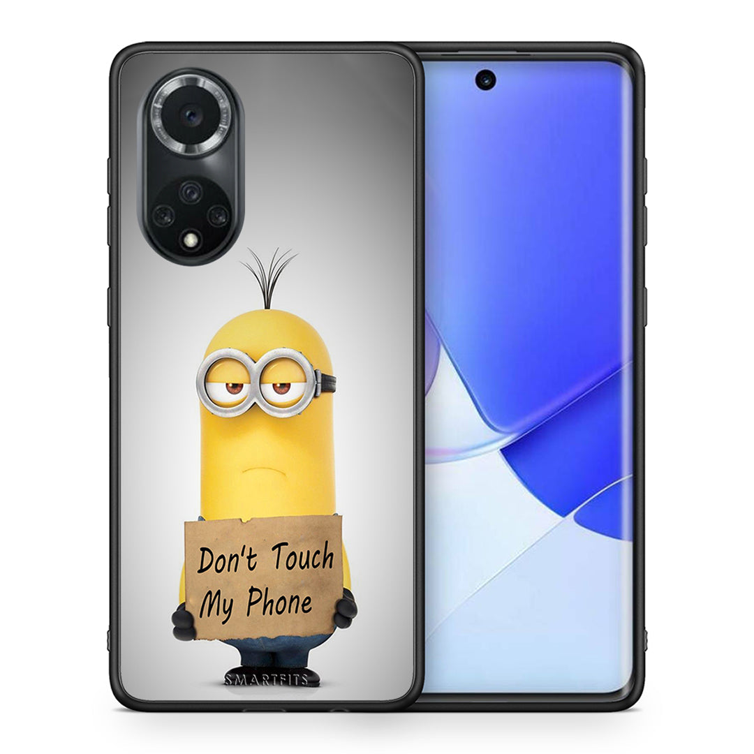 Θήκη Huawei Nova 9/Honor 50 Minion Text από τη Smartfits με σχέδιο στο πίσω μέρος και μαύρο περίβλημα | Huawei Nova 9/Honor 50 Minion Text case with colorful back and black bezels