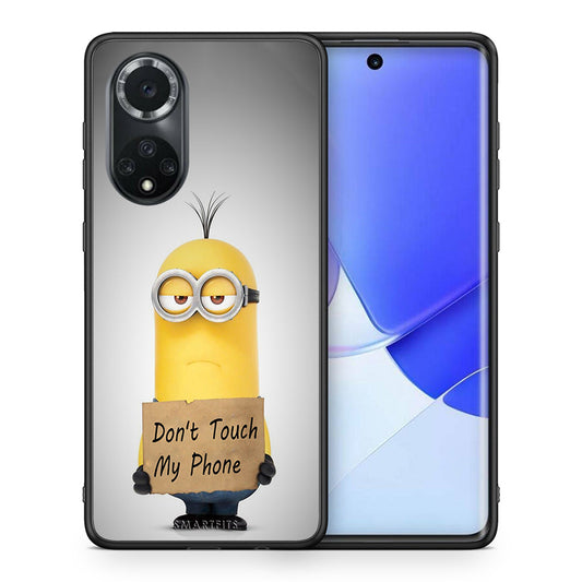 Θήκη Huawei Nova 9/Honor 50 Minion Text από τη Smartfits με σχέδιο στο πίσω μέρος και μαύρο περίβλημα | Huawei Nova 9/Honor 50 Minion Text case with colorful back and black bezels