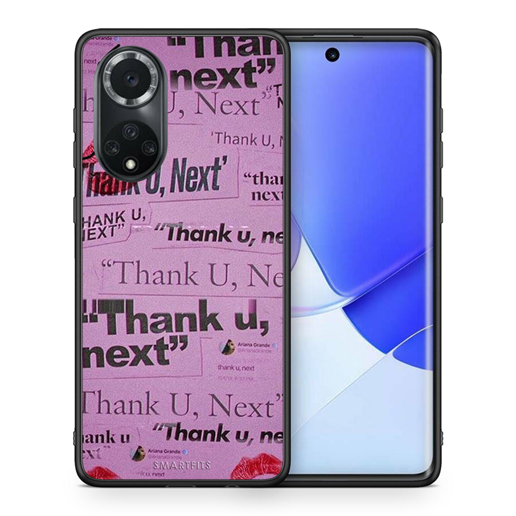 Θήκη Αγίου Βαλεντίνου Huawei Nova 9 / Honor 50 Thank You Next από τη Smartfits με σχέδιο στο πίσω μέρος και μαύρο περίβλημα | Huawei Nova 9 / Honor 50 Thank You Next case with colorful back and black bezels