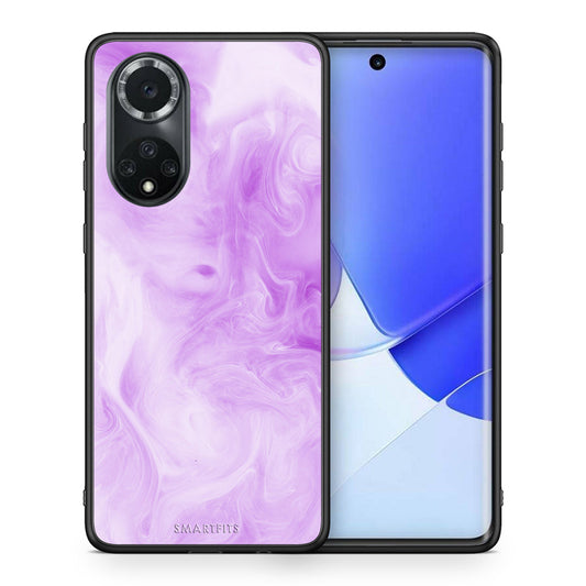 Θήκη Huawei Nova 9/Honor 50 Lavender Watercolor από τη Smartfits με σχέδιο στο πίσω μέρος και μαύρο περίβλημα | Huawei Nova 9/Honor 50 Lavender Watercolor case with colorful back and black bezels