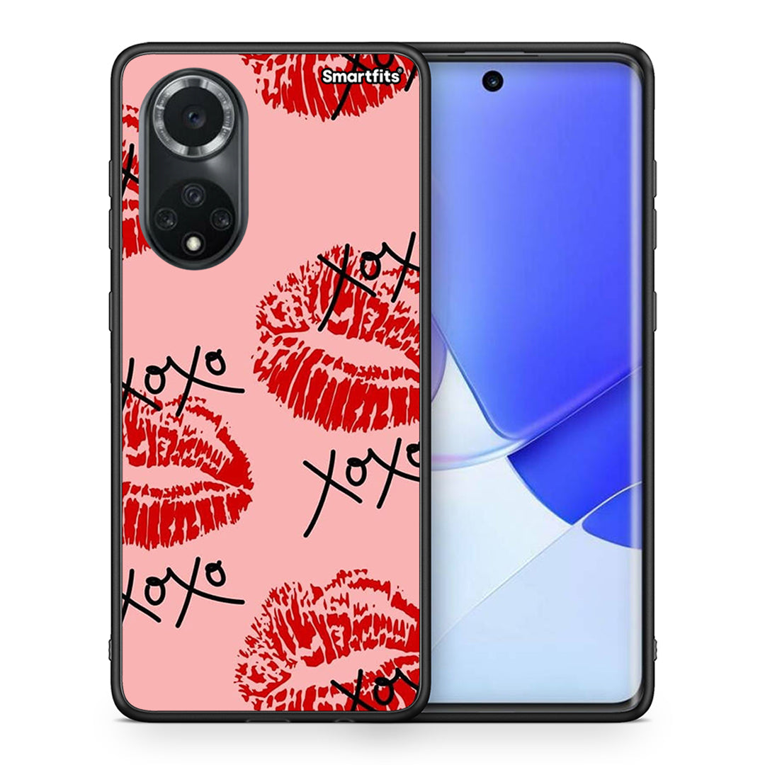 Θήκη Huawei Nova 9/Honor 50 XOXO Lips από τη Smartfits με σχέδιο στο πίσω μέρος και μαύρο περίβλημα | Huawei Nova 9/Honor 50 XOXO Lips case with colorful back and black bezels