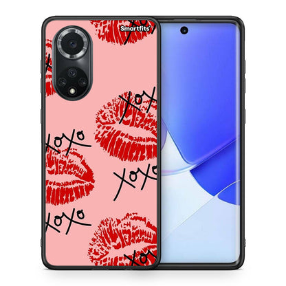Θήκη Huawei Nova 9/Honor 50 XOXO Lips από τη Smartfits με σχέδιο στο πίσω μέρος και μαύρο περίβλημα | Huawei Nova 9/Honor 50 XOXO Lips case with colorful back and black bezels