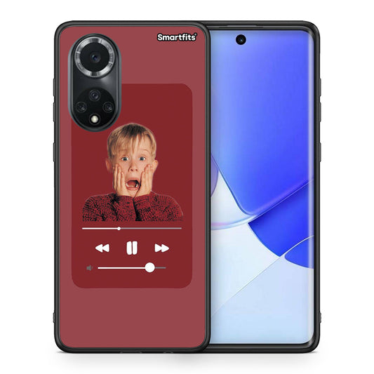 Θήκη Huawei Nova 9/Honor 50 Xmas Alone Music από τη Smartfits με σχέδιο στο πίσω μέρος και μαύρο περίβλημα | Huawei Nova 9/Honor 50 Xmas Alone Music case with colorful back and black bezels