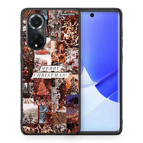 Θήκη Huawei Nova 9/Honor 50 Xmas Collage από τη Smartfits με σχέδιο στο πίσω μέρος και μαύρο περίβλημα | Huawei Nova 9/Honor 50 Xmas Collage case with colorful back and black bezels