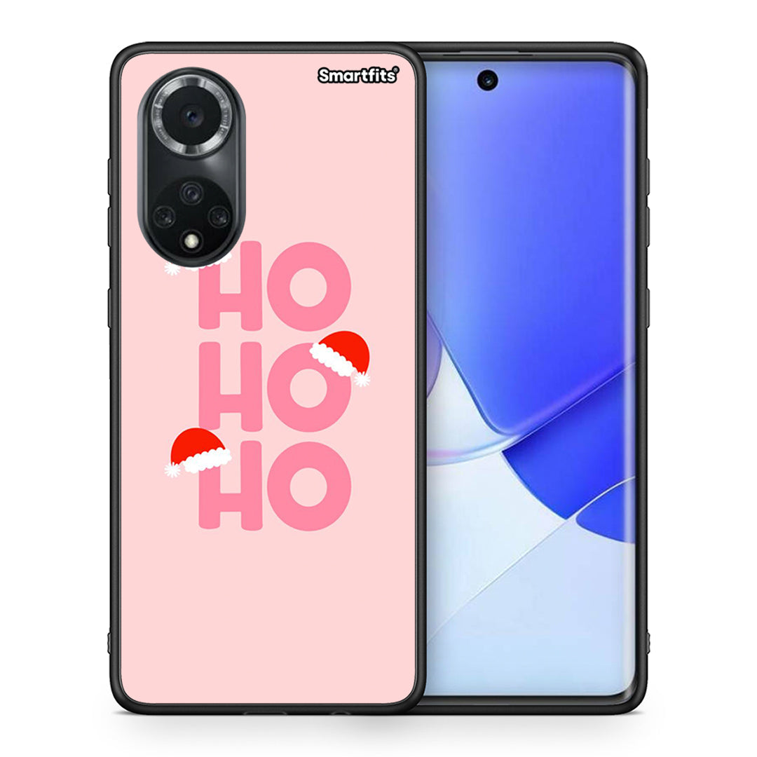 Θήκη Huawei Nova 9/Honor 50 Xmas Ho Ho Ho από τη Smartfits με σχέδιο στο πίσω μέρος και μαύρο περίβλημα | Huawei Nova 9/Honor 50 Xmas Ho Ho Ho case with colorful back and black bezels