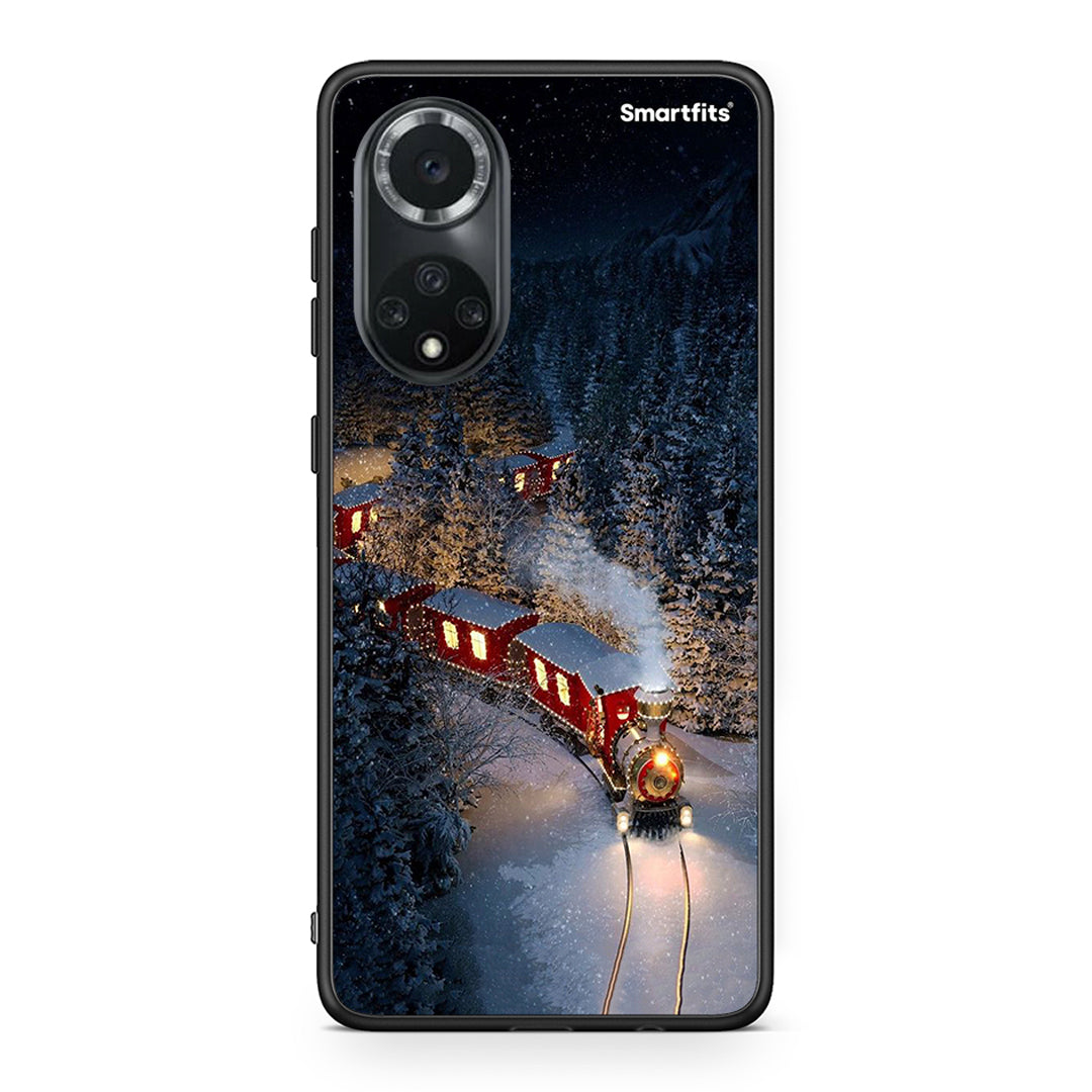 Huawei Nova 9/Honor 50 Xmas Train θήκη από τη Smartfits με σχέδιο στο πίσω μέρος και μαύρο περίβλημα | Smartphone case with colorful back and black bezels by Smartfits