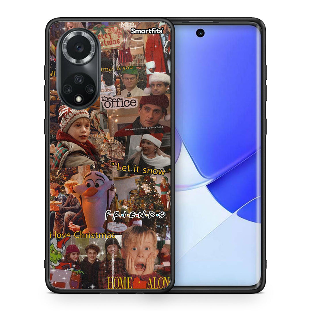 Θήκη Huawei Nova 9/Honor 50 Xmas Wishes από τη Smartfits με σχέδιο στο πίσω μέρος και μαύρο περίβλημα | Huawei Nova 9/Honor 50 Xmas Wishes case with colorful back and black bezels