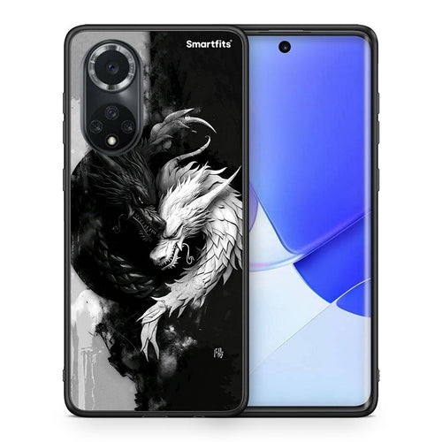 Θήκη Huawei Nova 9 / Honor 50 Yin Yang από τη Smartfits με σχέδιο στο πίσω μέρος και μαύρο περίβλημα | Huawei Nova 9 / Honor 50 Yin Yang case with colorful back and black bezels