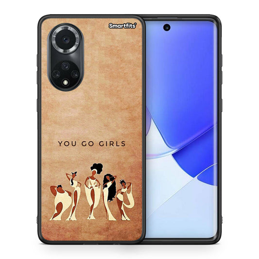 Θήκη Huawei Nova 9/Honor 50 You Go Girl από τη Smartfits με σχέδιο στο πίσω μέρος και μαύρο περίβλημα | Huawei Nova 9/Honor 50 You Go Girl case with colorful back and black bezels
