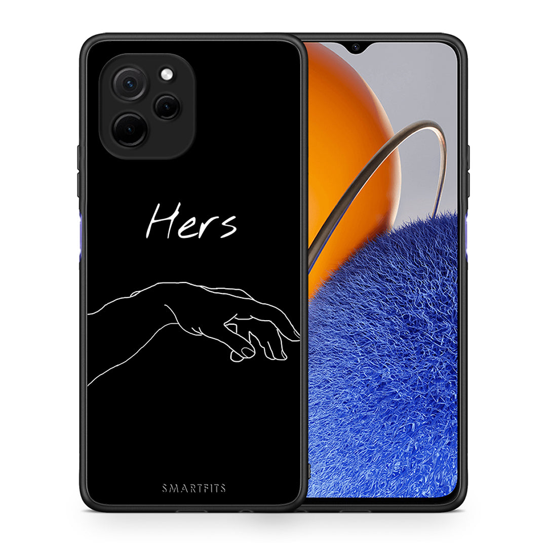Θήκη Huawei Nova Y61 Aesthetic Love 1 από τη Smartfits με σχέδιο στο πίσω μέρος και μαύρο περίβλημα | Huawei Nova Y61 Aesthetic Love 1 Case with Colorful Back and Black Bezels
