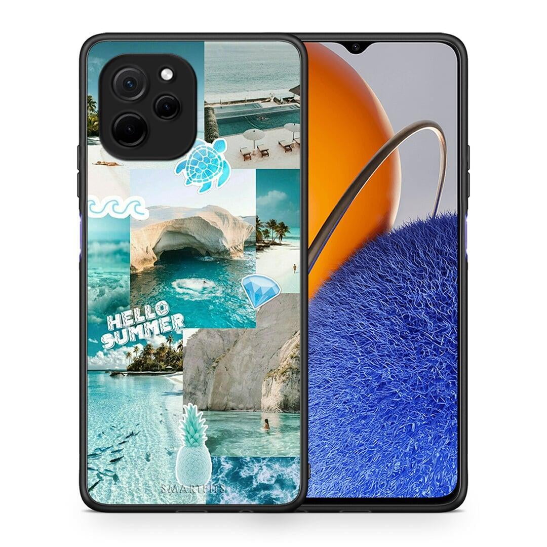 Θήκη Huawei Nova Y61 Aesthetic Summer από τη Smartfits με σχέδιο στο πίσω μέρος και μαύρο περίβλημα | Huawei Nova Y61 Aesthetic Summer Case with Colorful Back and Black Bezels