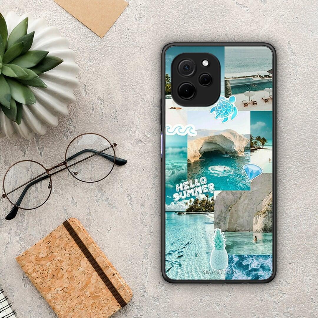 Θήκη Huawei Nova Y61 Aesthetic Summer από τη Smartfits με σχέδιο στο πίσω μέρος και μαύρο περίβλημα | Huawei Nova Y61 Aesthetic Summer Case with Colorful Back and Black Bezels