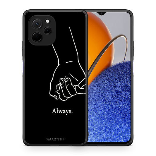 Θήκη Huawei Nova Y61 Always & Forever 1 από τη Smartfits με σχέδιο στο πίσω μέρος και μαύρο περίβλημα | Huawei Nova Y61 Always & Forever 1 Case with Colorful Back and Black Bezels