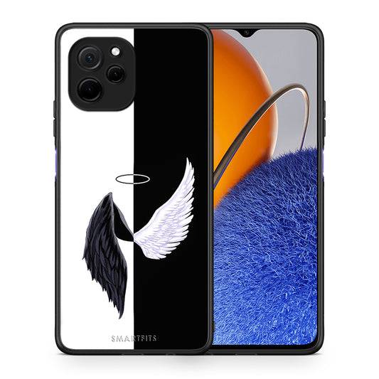 Θήκη Huawei Nova Y61 Angels Demons από τη Smartfits με σχέδιο στο πίσω μέρος και μαύρο περίβλημα | Huawei Nova Y61 Angels Demons Case with Colorful Back and Black Bezels