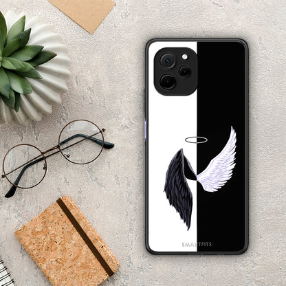 Θήκη Huawei Nova Y61 Angels Demons από τη Smartfits με σχέδιο στο πίσω μέρος και μαύρο περίβλημα | Huawei Nova Y61 Angels Demons Case with Colorful Back and Black Bezels