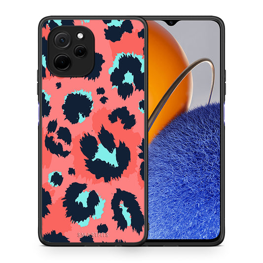 Θήκη Huawei Nova Y61 Animal Pink Leopard από τη Smartfits με σχέδιο στο πίσω μέρος και μαύρο περίβλημα | Huawei Nova Y61 Animal Pink Leopard Case with Colorful Back and Black Bezels