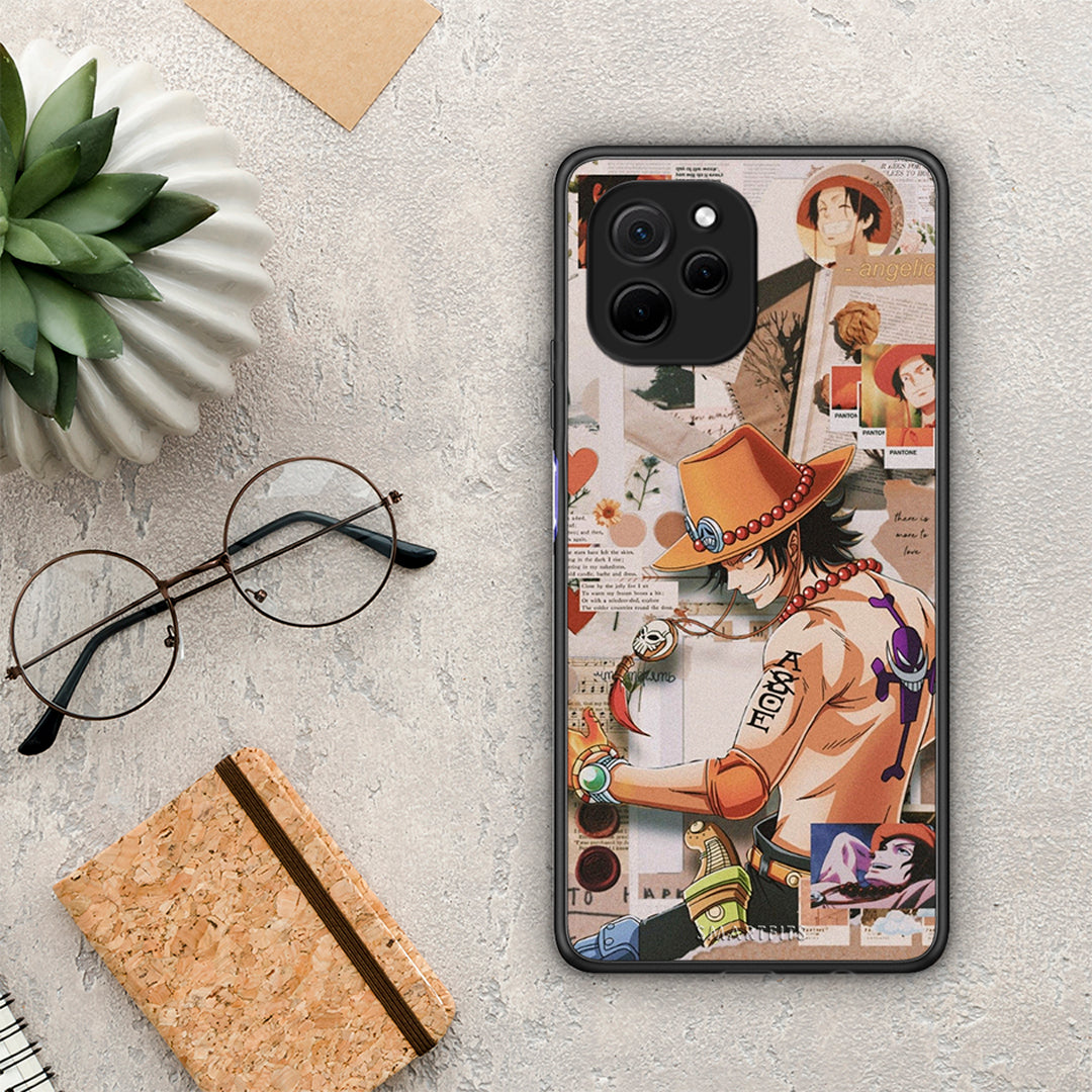 Θήκη Huawei Nova Y61 Anime Collage από τη Smartfits με σχέδιο στο πίσω μέρος και μαύρο περίβλημα | Huawei Nova Y61 Anime Collage Case with Colorful Back and Black Bezels