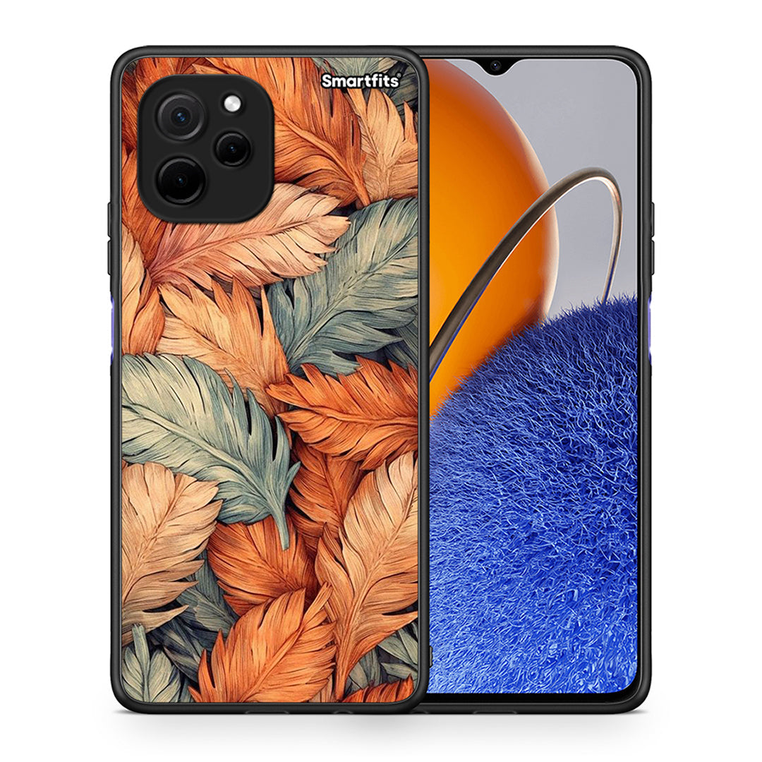Θήκη Huawei Nova Y61 Autumn Leaves από τη Smartfits με σχέδιο στο πίσω μέρος και μαύρο περίβλημα | Huawei Nova Y61 Autumn Leaves Case with Colorful Back and Black Bezels