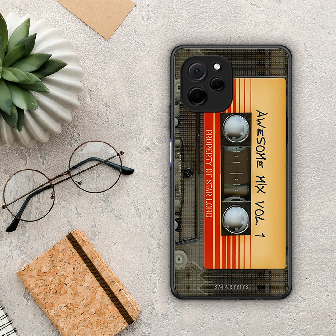 Θήκη Huawei Nova Y61 Awesome Mix από τη Smartfits με σχέδιο στο πίσω μέρος και μαύρο περίβλημα | Huawei Nova Y61 Awesome Mix Case with Colorful Back and Black Bezels