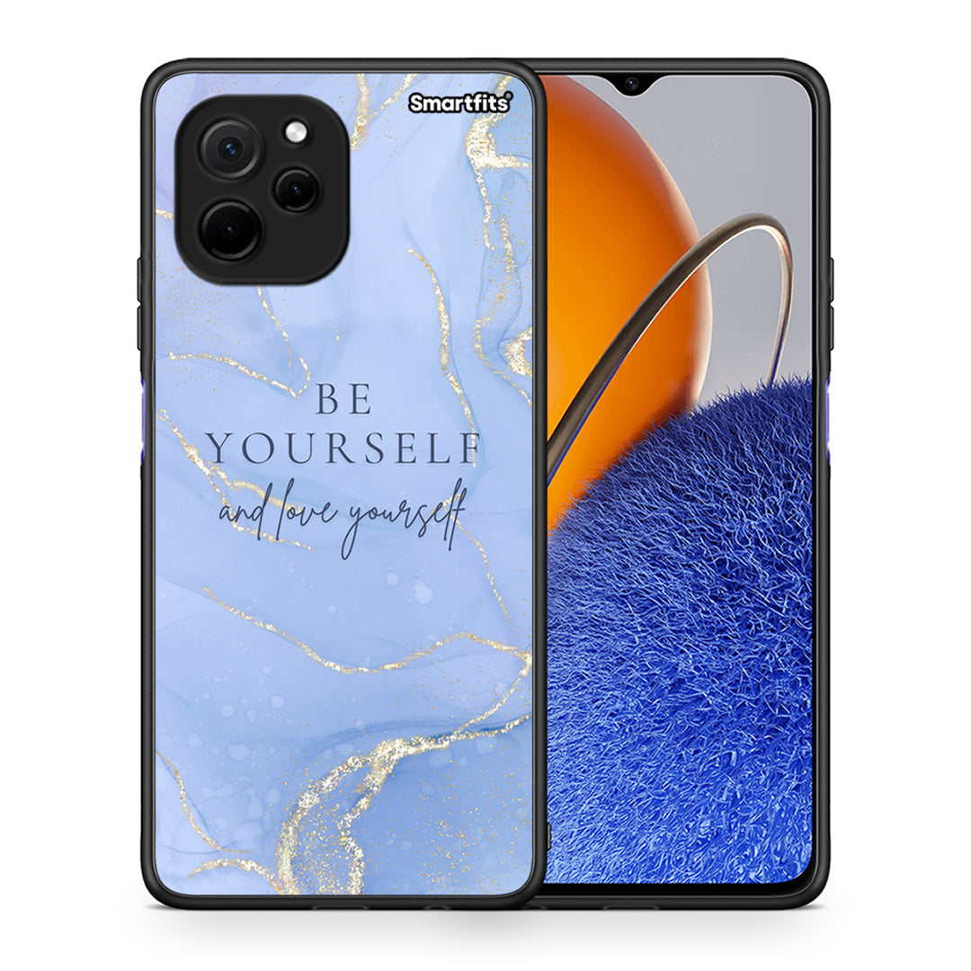 Θήκη Huawei Nova Y61 Be Yourself από τη Smartfits με σχέδιο στο πίσω μέρος και μαύρο περίβλημα | Huawei Nova Y61 Be Yourself Case with Colorful Back and Black Bezels