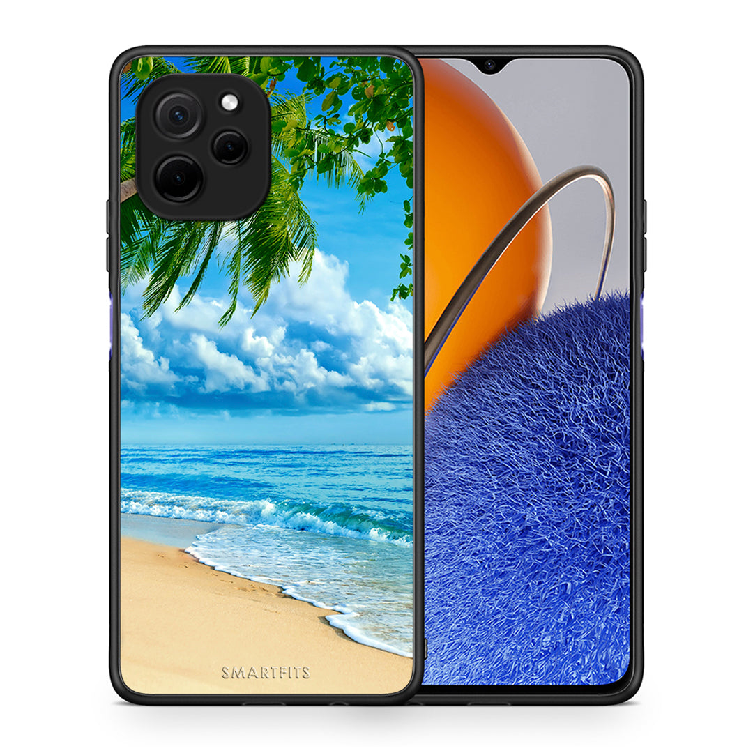 Θήκη Huawei Nova Y61 Beautiful Beach από τη Smartfits με σχέδιο στο πίσω μέρος και μαύρο περίβλημα | Huawei Nova Y61 Beautiful Beach Case with Colorful Back and Black Bezels