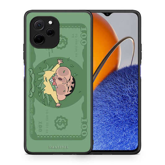 Θήκη Huawei Nova Y61 Big Money από τη Smartfits με σχέδιο στο πίσω μέρος και μαύρο περίβλημα | Huawei Nova Y61 Big Money Case with Colorful Back and Black Bezels