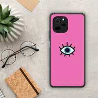 Thumbnail for Θήκη Huawei Nova Y61 Blue Eye Pink από τη Smartfits με σχέδιο στο πίσω μέρος και μαύρο περίβλημα | Huawei Nova Y61 Blue Eye Pink Case with Colorful Back and Black Bezels