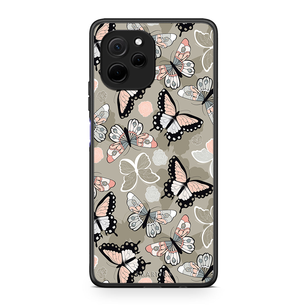 Θήκη Huawei Nova Y61 Boho Butterflies από τη Smartfits με σχέδιο στο πίσω μέρος και μαύρο περίβλημα | Huawei Nova Y61 Boho Butterflies Case with Colorful Back and Black Bezels