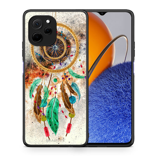 Θήκη Huawei Nova Y61 Boho DreamCatcher από τη Smartfits με σχέδιο στο πίσω μέρος και μαύρο περίβλημα | Huawei Nova Y61 Boho DreamCatcher Case with Colorful Back and Black Bezels