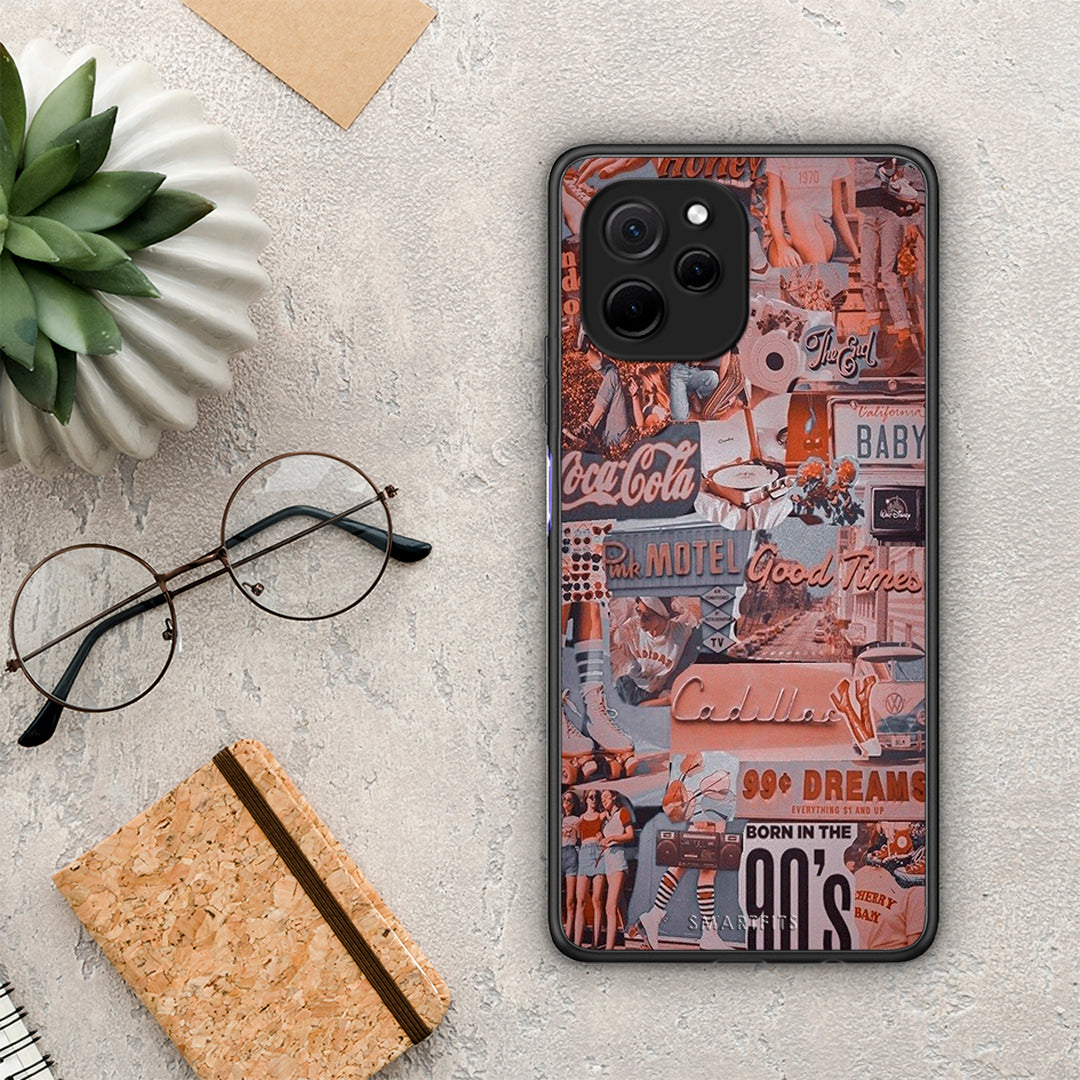 Θήκη Huawei Nova Y61 Born In 90s από τη Smartfits με σχέδιο στο πίσω μέρος και μαύρο περίβλημα | Huawei Nova Y61 Born In 90s Case with Colorful Back and Black Bezels