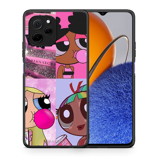 Θήκη Huawei Nova Y61 Bubble Girls από τη Smartfits με σχέδιο στο πίσω μέρος και μαύρο περίβλημα | Huawei Nova Y61 Bubble Girls Case with Colorful Back and Black Bezels