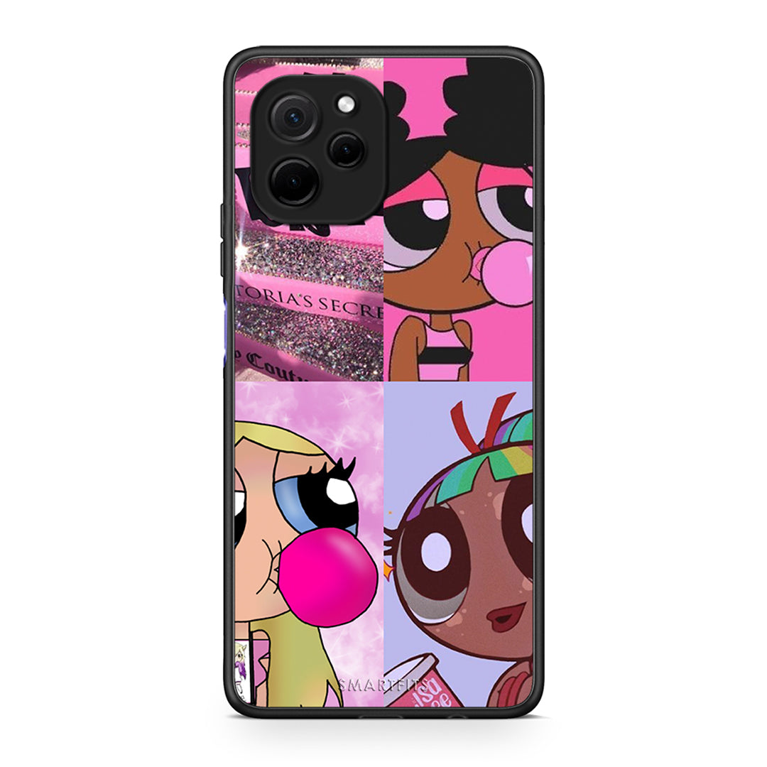 Θήκη Huawei Nova Y61 Bubble Girls από τη Smartfits με σχέδιο στο πίσω μέρος και μαύρο περίβλημα | Huawei Nova Y61 Bubble Girls Case with Colorful Back and Black Bezels