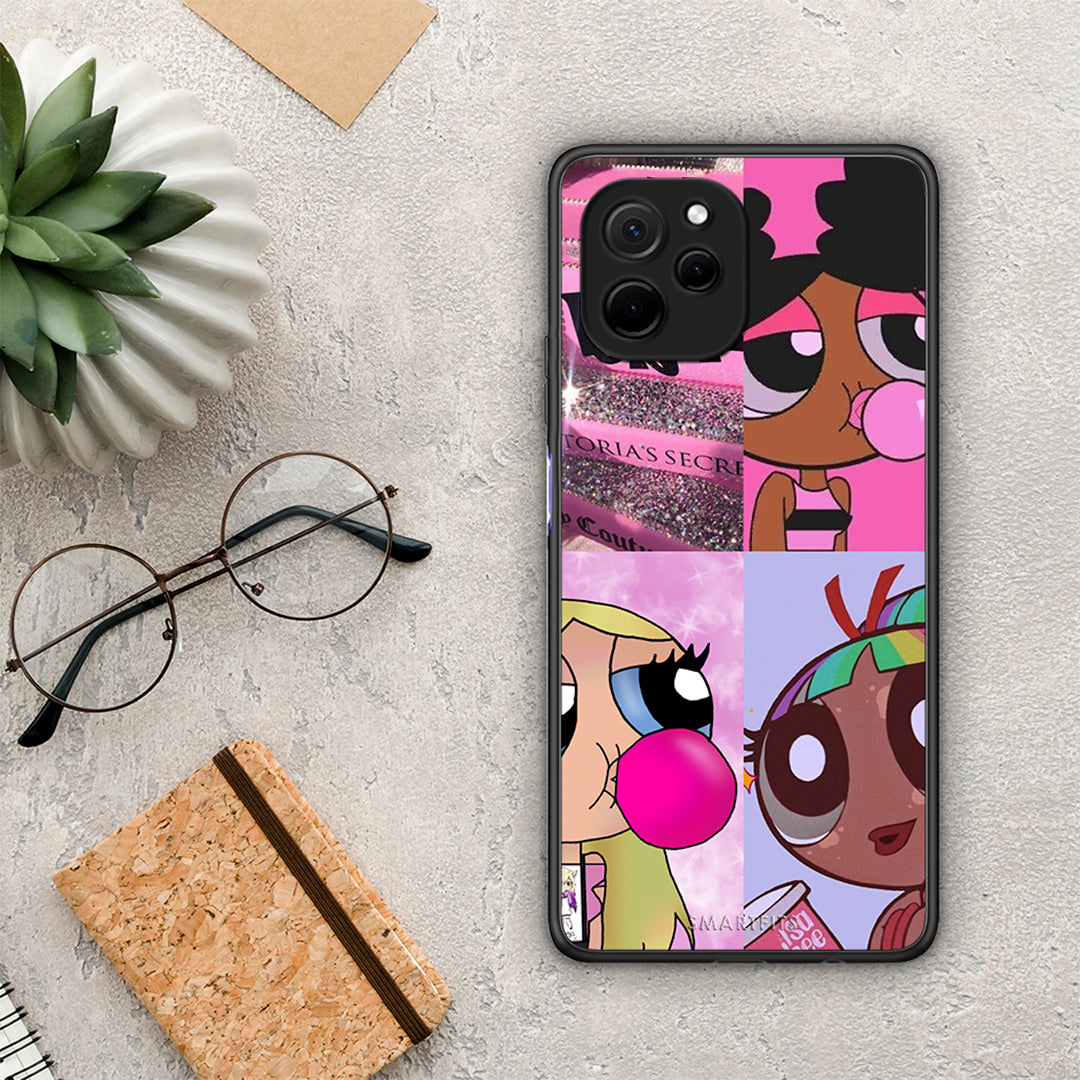 Θήκη Huawei Nova Y61 Bubble Girls από τη Smartfits με σχέδιο στο πίσω μέρος και μαύρο περίβλημα | Huawei Nova Y61 Bubble Girls Case with Colorful Back and Black Bezels