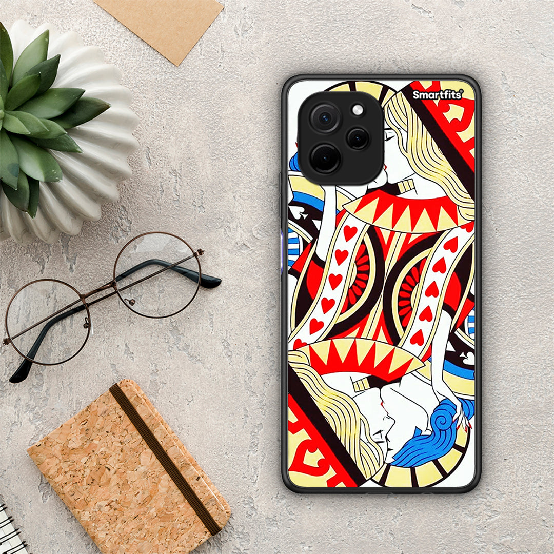 Θήκη Huawei Nova Y61 Card Love από τη Smartfits με σχέδιο στο πίσω μέρος και μαύρο περίβλημα | Huawei Nova Y61 Card Love Case with Colorful Back and Black Bezels